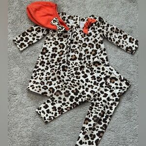 Gymboree Leopard Print Baby Outfit with Orange Accents